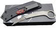 Microtech Bastinelli 215-10APS Feather Fixed Blade Knife 3" D2 Apocalyptic Blade Kydex Sheath