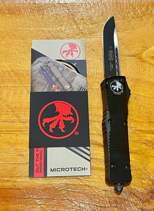 Microtech Combat Troodon 143-1T Tactical Single Edge Black Handle