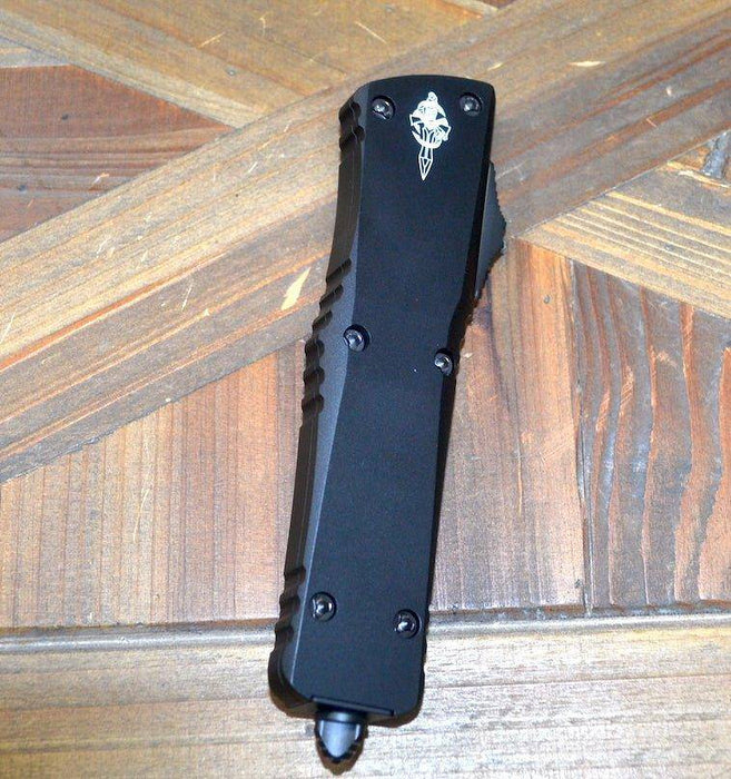 Microtech Combat Troodon 219RS-1TS Smooth Hellhound Razor Black W/ Ringed Hardware