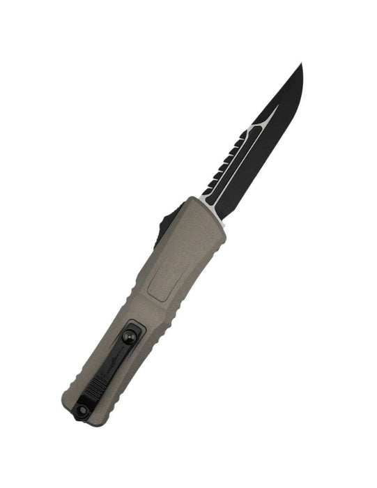 Microtech Combat Troodon Interceptor Gen III Natural Grey w/ Black Blade 1217-1NCS