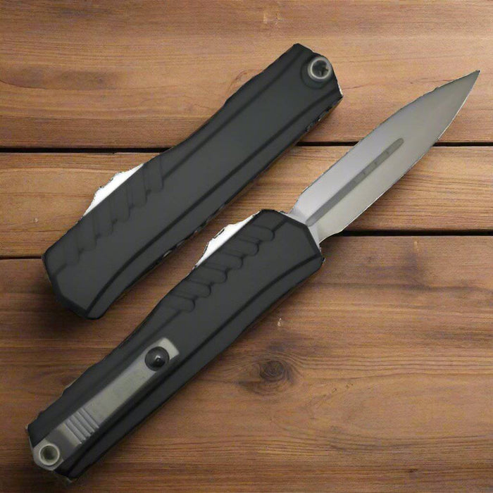 Microtech Cypher II D/E Stonewash Standard 1242-10