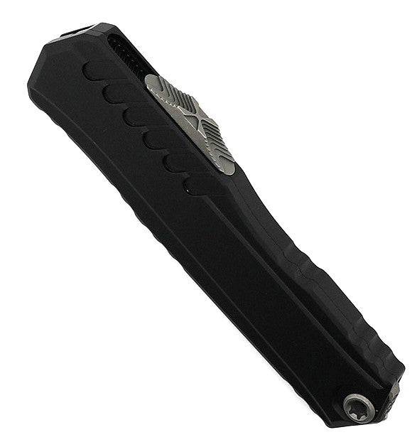 MICROTECH CYPHER II OTF AUTO BLACK ALUMINUM 3.5" S/E APOCALYPTIC STONEWASH 1241-10AP