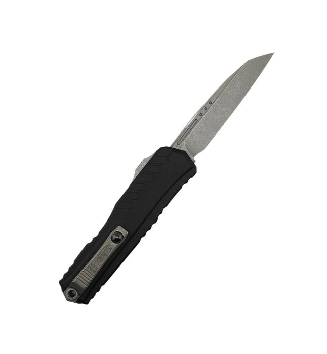 MICROTECH CYPHER II OTF AUTO BLACK ALUMINUM 3.5" S/E APOCALYPTIC STONEWASH 1241-10AP