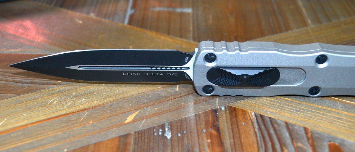 Microtech Dirac Delta Double Edge 227-1TG Black Titanium Gray