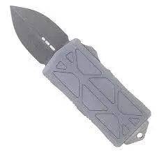 Microtech Exocet - Grey Handle - Apocalyptic Blade 157-10APGY