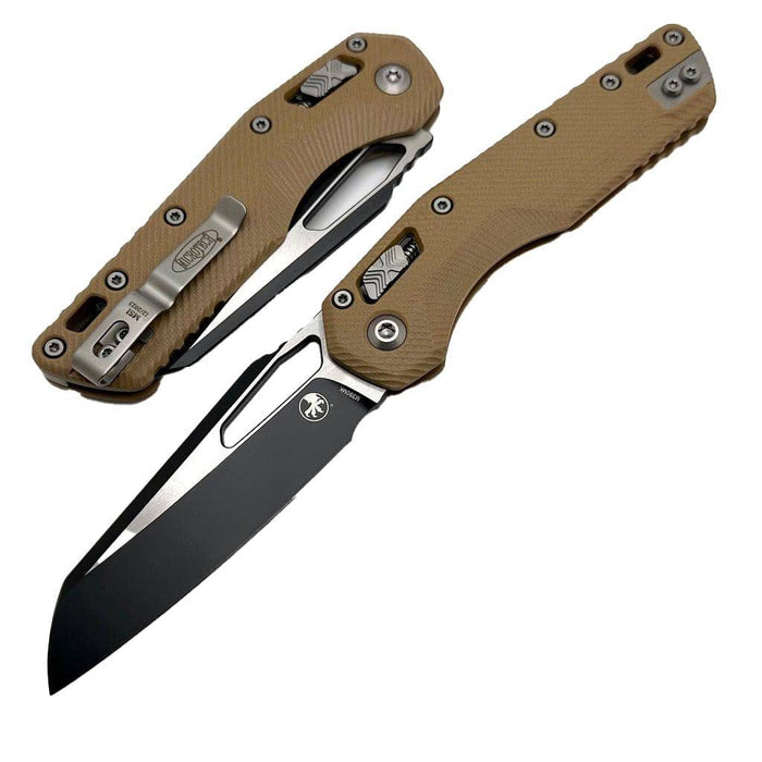 Microtech MSI RAM-LOK Tan G10 Two Tone Manual Knife M390MK 210-1FLGTTA