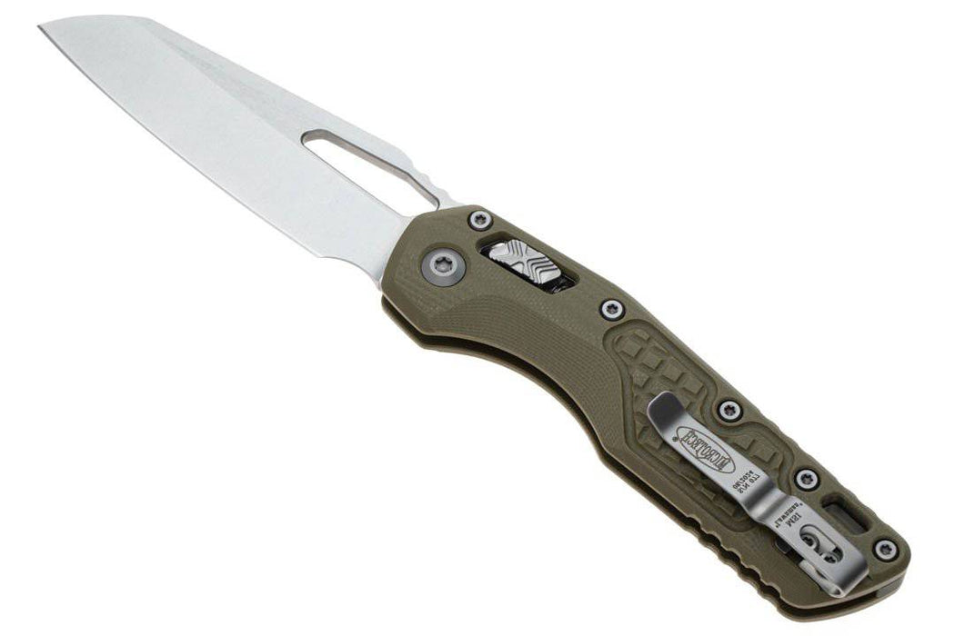 Microtech MSI S/E OD Green G10 Frag Lawnman Stonewashed Blade 210-10FRGTODLM