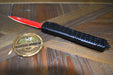 Microtech Sith Lord Ultratech 122-3SL OTF 3.46" Red Double Edge Full Serrated Blade