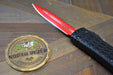 Microtech Sith Lord Ultratech 122-3SL OTF 3.46" Red Double Edge Full Serrated Blade