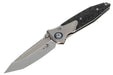 Microtech Socom Bravo Mini Manual Folding Knife 3.5" M390 Tanto Plain Blade Titanium Handles Carbon Fiber