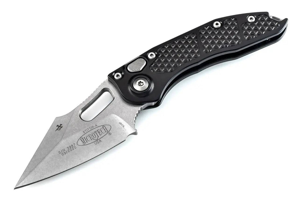 Microtech Stitch 169-10 Auto Folding Knife 3.625" Stonewashed Blade