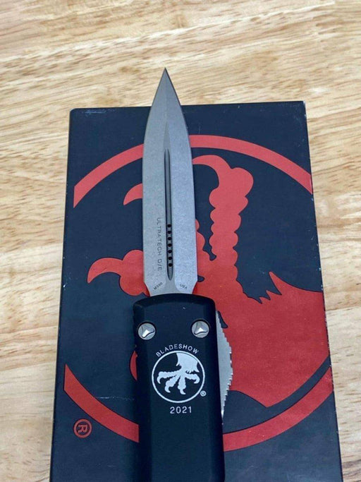 Microtech Ultratech D/E Blade Show 2021 Stonewash Knife 122-10BS21