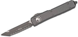 Microtech Ultratech Tactical Auto OTF 3.46" Fully Serrated Black Tanto Blade,