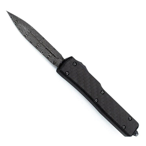 Microtech UTX-70 D/E - Carbon Fiber - Damascus Blade 147-16CFS