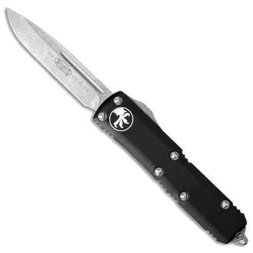 Microtech UTX-85 S/E Black Handle Stonewashed Blade 231-10