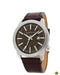 Momentum Logic SS 42 Leather Watch