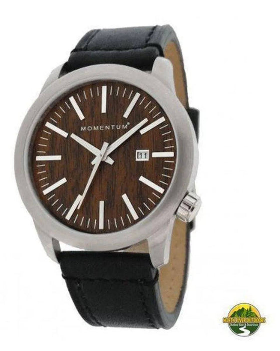 Momentum Logic SS 42 Leather Watch