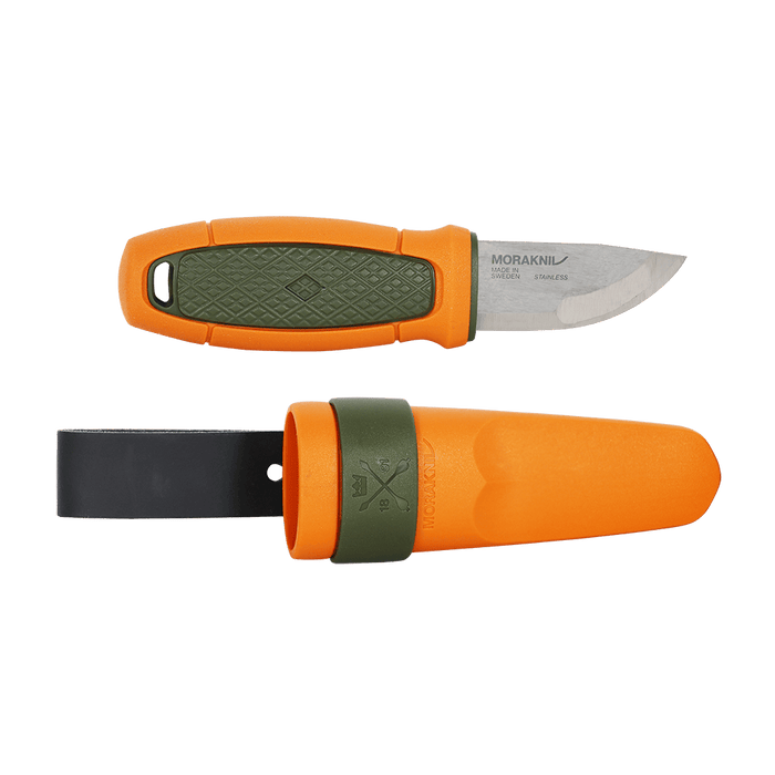 Morakniv Eldris Pocket-Size Fixed Blade Knife 2.2" Swedish Stainless Steel Drop Point Blade Orange/Green Polypropylene Handle