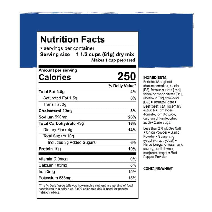 Classic Spaghetti with Meat Sauce Survival & Emergency Food #10 Can