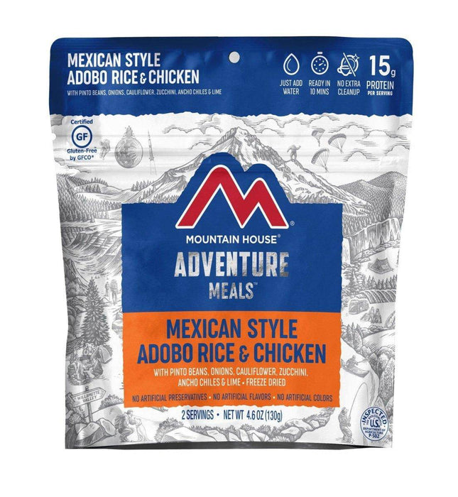 Mountain House Mexican Style Adobo Rice & Chicken Hiking, Survival & Emergency Food (Pouch)