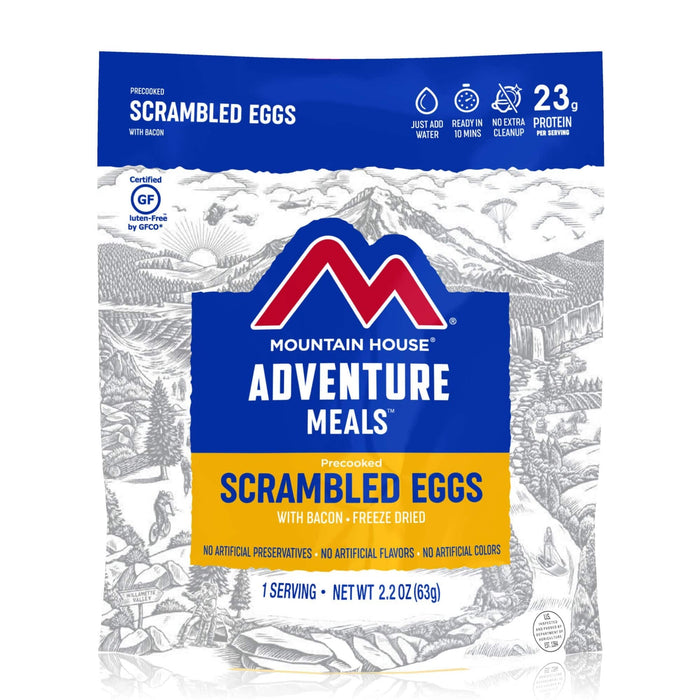 Mountain House Scrambled Eggs with Bacon Hiking, Survival & Emergency Food (Pouch)