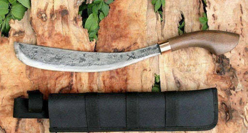 MY Parang Tangkin Machete 12" Beech Wood Handle Nylon Sheath MYPTGKN12