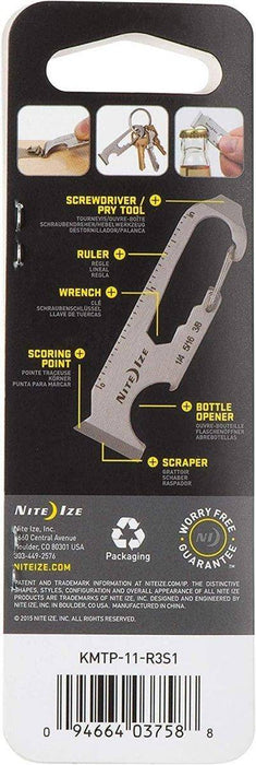 Nite Ize DoohicKey 6-in-1 Key Chain Multi Tool, Stainless Steel