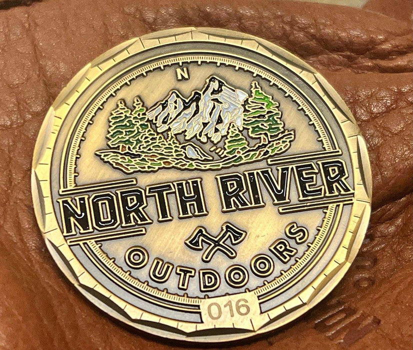 Custom Antique Bronze Challenge Coin by NORTH RIVER OUTDOORS - Limited Run - Serialized