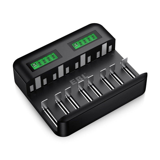 EBL 8 Bay LCD Universal Battery Charger for AA AAA C D Ni-MH Batteries