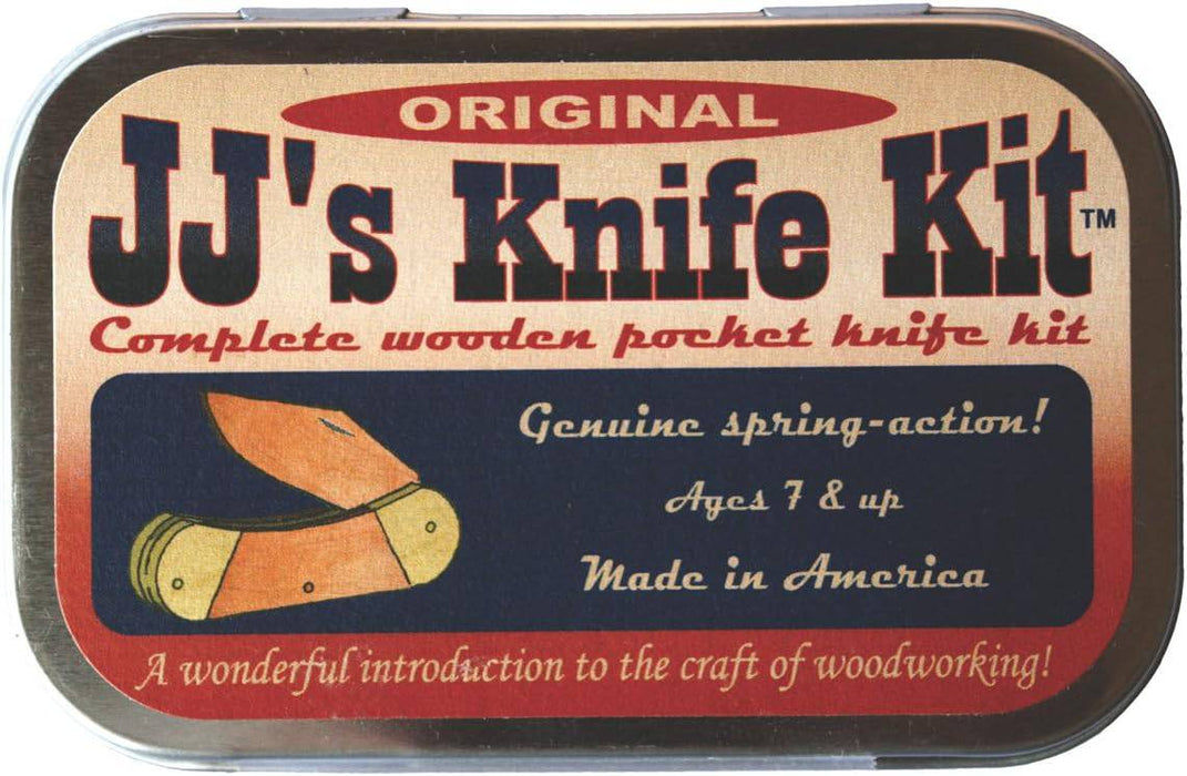 JJ’s Knife Kit Original Wooden Pocket Knife Making Kit Perfect Beginner Knife Making (USA)