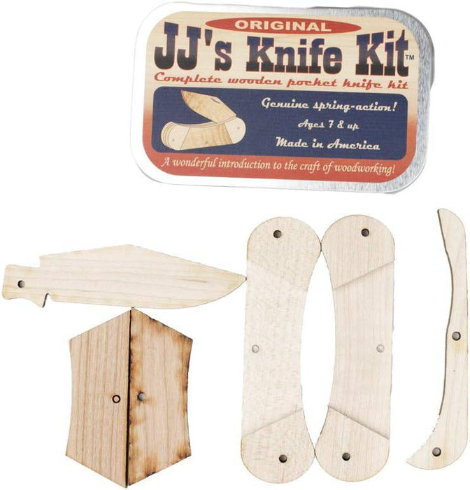 JJ’s Knife Kit Original Wooden Pocket Knife Making Kit Perfect Beginner Knife Making (USA)