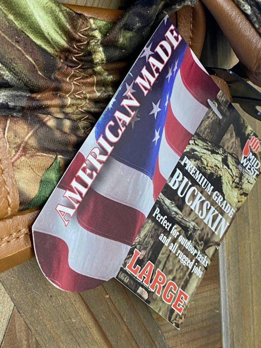 USA Made Premium Buckskin Camo Gloves