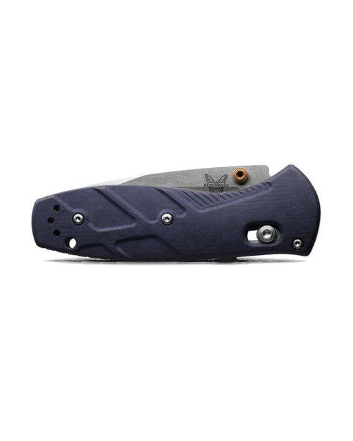 Benchmade 585-03 Mini Barrage Axis Assisted Folding Knife 2.91" S30V Satin Drop Point Plain Blue Canyon Handles