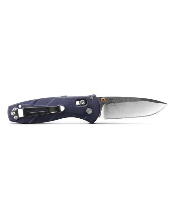 Benchmade 585-03 Mini Barrage Axis Assisted Folding Knife 2.91" S30V Satin Drop Point Plain Blue Canyon Handles