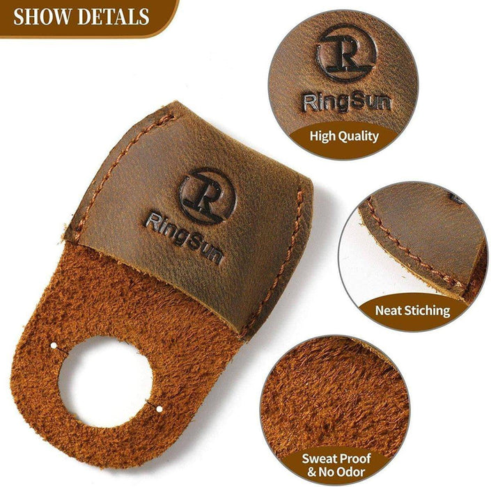 RingSun Thumb Guard Carving Leather Finger Protector