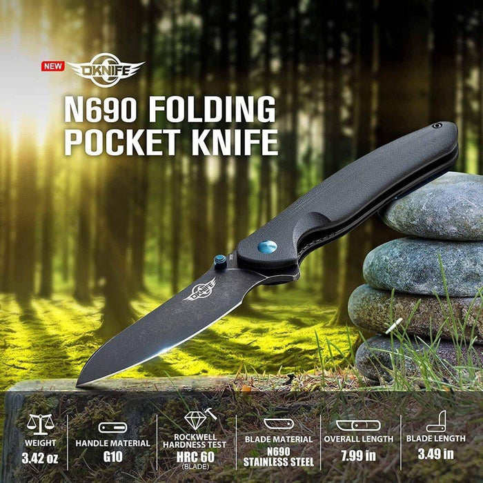 OKNIFE Drever N690 Tactical EDC Folding Pocket Knife - G10