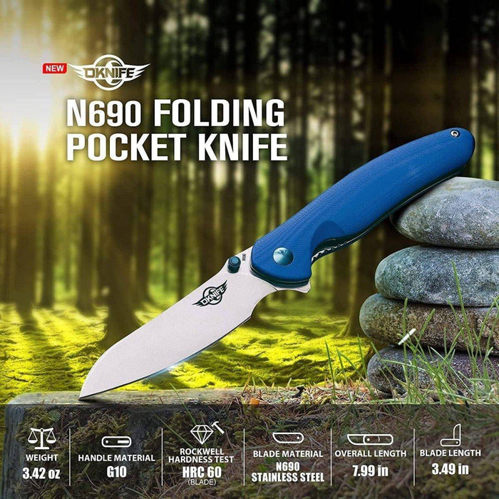 OKNIFE Drever N690 Tactical EDC Folding Pocket Knife - G10