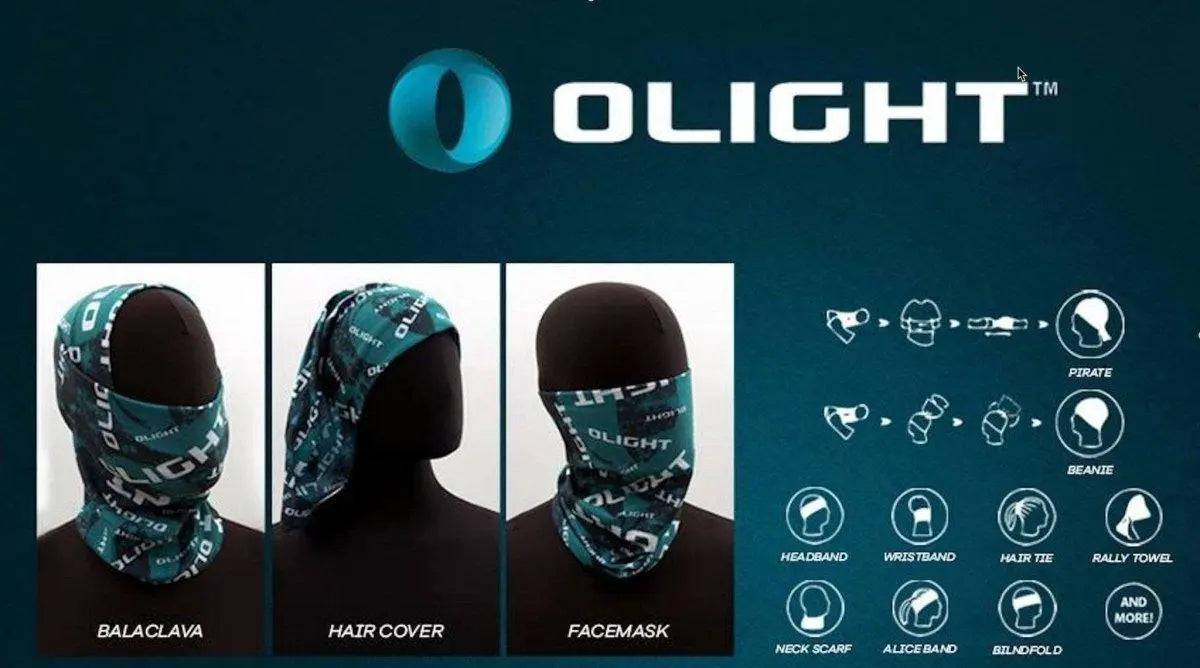 Olight Bandana Multipurpose Headwear 100% Microfiber