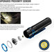 Olight Baton 3 Pro Max 2500 Lumens Rechargeable Compact Flashlight (Cool White)