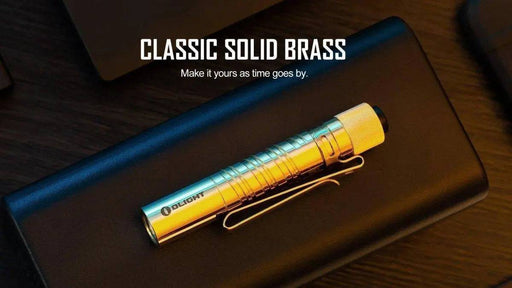 Olight i3T EOS Brass Flashlight (Limited Edition)