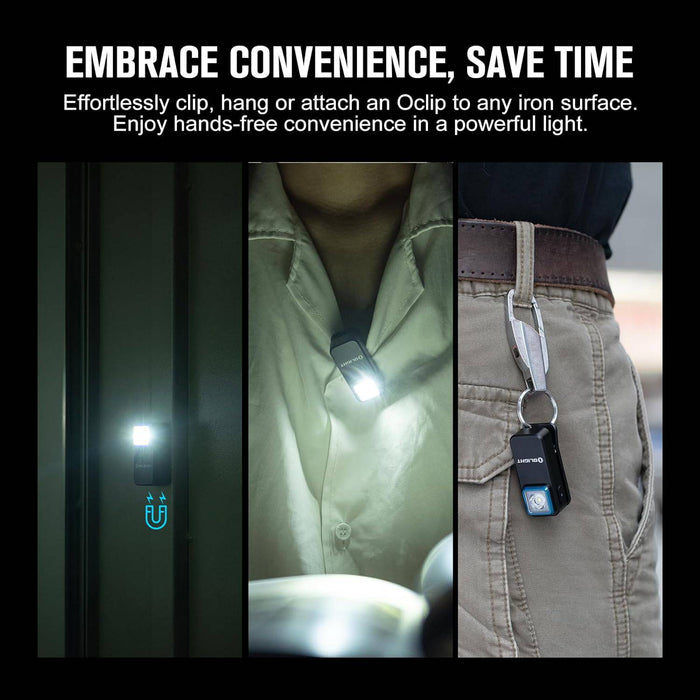 OLIGHT Oclip Rechargeable Flashlight 300 Lumens USB C Charging