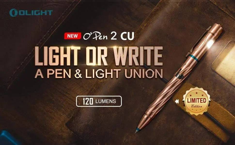 OLIGHT OPEN 2 Cu 120 Lumens USB Rechargeable LED Pen Light, EDC Flashlight (Limited Ed)