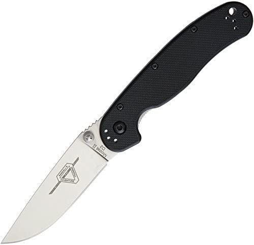 Ontario RAT 2 Folding Knife 3.0" Satin Plain Blade, Black Nylon Handles - 8860