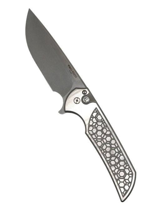 Pro-Tech 2024 Mordax Custom 002 Flipper Gridlock 17-4 SS (3.6" SW MagnaCut)