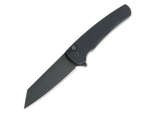 Pro-Tech 5206 Malibu Manual Flipper Knife 3.30" CPM-20CV Black DLC Textured Handles