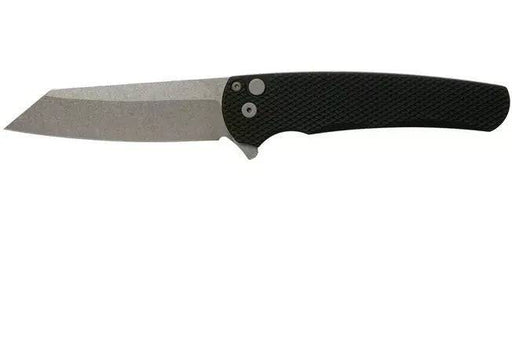 Pro-Tech 5206 Malibu Manual Flipper Knife 3.30" CPM-20CV Black DLC Textured Handles