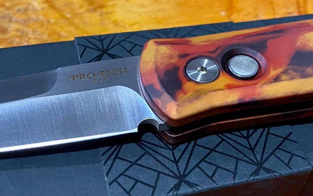 Pro-Tech 921-DF1 Godfather Auto Del Fuego Custom Knife (4")