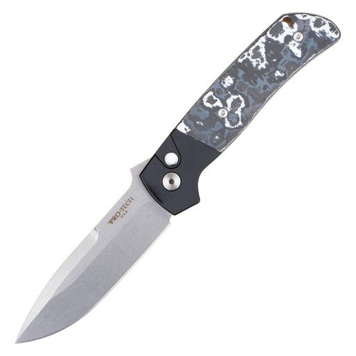 Pro-Tech Bob Terzuola ATCF Auto Folding Knife 3.5" Stonewashed MagnaCut FatCarbon White