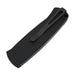 Pro-Tech BR-1.7 Magic Black Handle Textured Black Bolster DLC Plain Edge Blade (USA)