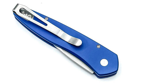 Pro-Tech Half Breed Auto 3605-BLUE Handle Stonewash BLade